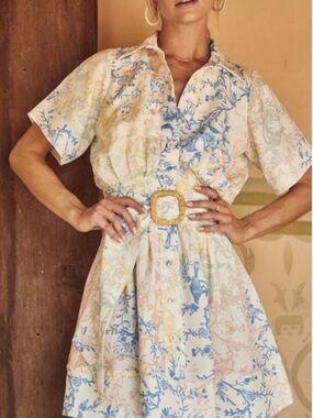 Hunter Bell Liza mini dress belted 2